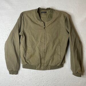 Brandy Melville Olive Green Bomber Jacket‎ Casual Utility Lightweight Womens